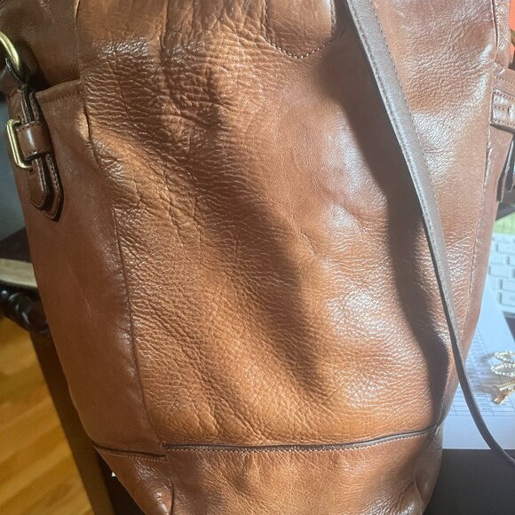 Coach Tan Leather Large Handbag (17" x 10") - Picture 10 of 10